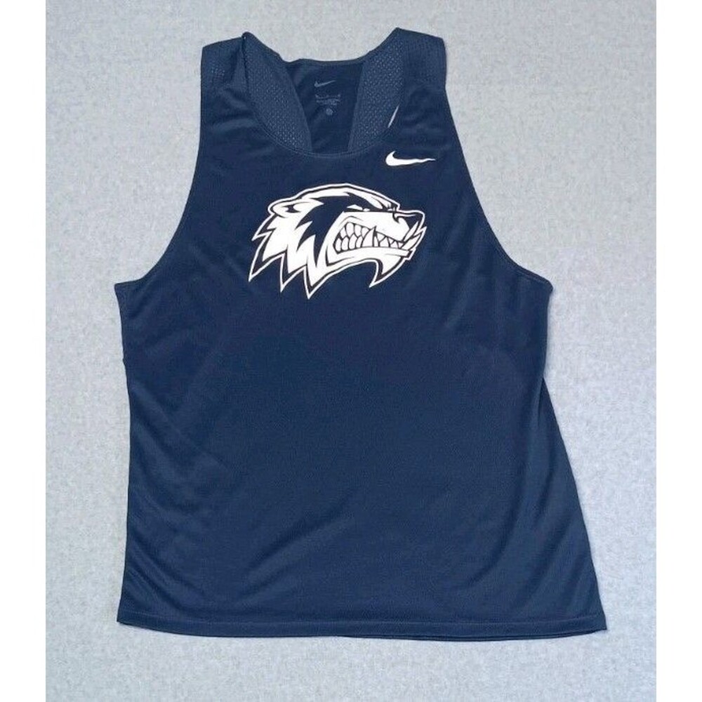 Nike Dri Fit Bentonville West Wolverines Racerback Jersey Tank Top M Blue Sporty